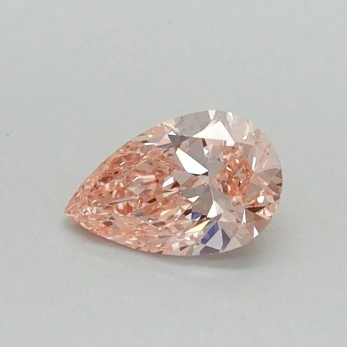 0.34ct PEAR Fancy Intense Pink VVS2 Coloured Lab diamond