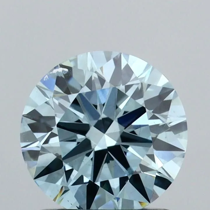 1.06ct ROUND Fancy Vivid Blue VS2 Coloured Lab diamond