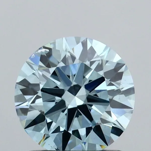 1.06ct ROUND Fancy Vivid Blue VS2 Coloured Lab diamond