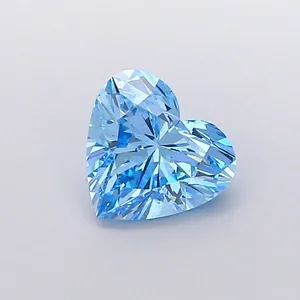 1.51ct HEART Fancy Vivid Blue VS2 Coloured Lab diamond