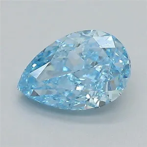 0.58ct PEAR Fancy Vivid Blue VS1 Coloured Lab diamond