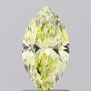 1.13ct MARQUISE Fancy Intense Yellow VVS1 Coloured Lab diamond