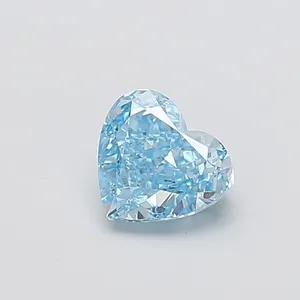 1.51ct HEART Fancy Vivid Blue VVS2 Coloured Lab diamond