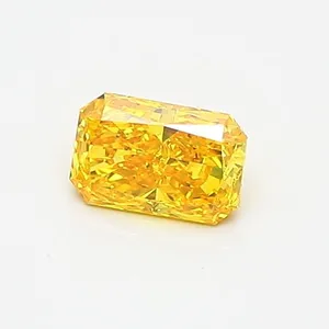 0.48ct RADIANT Fancy Vivid Yellow VS1 Coloured Lab diamond