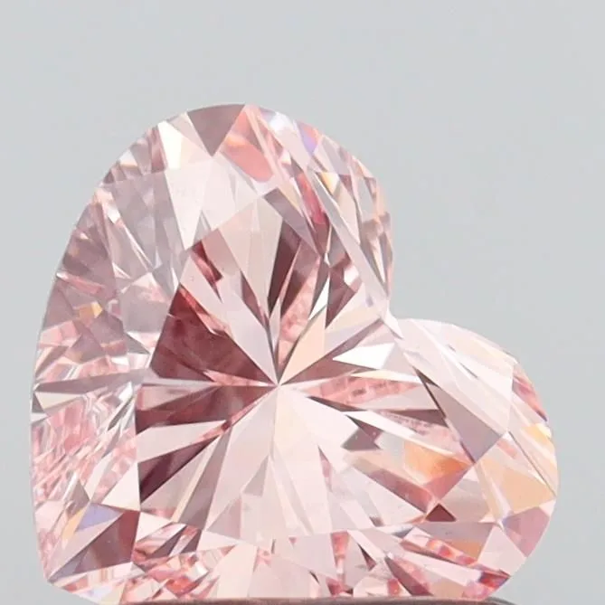 1.01ct HEART Fancy Intense Pink VS2 Coloured Lab diamond