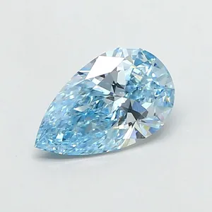 0.98ct PEAR Fancy Vivid Blue VVS1 Coloured Lab diamond