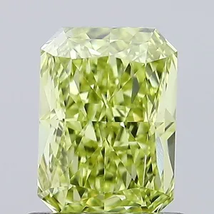 0.93ct RADIANT Fancy Intense Yellow VS1 Coloured Lab diamond