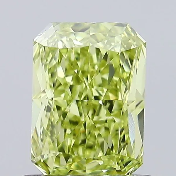0.93ct RADIANT Fancy Intense Yellow VS1 Coloured Lab diamond