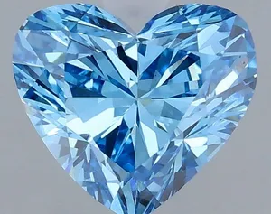 1ct HEART Fancy Vivid Blue VS1 Coloured Lab diamond