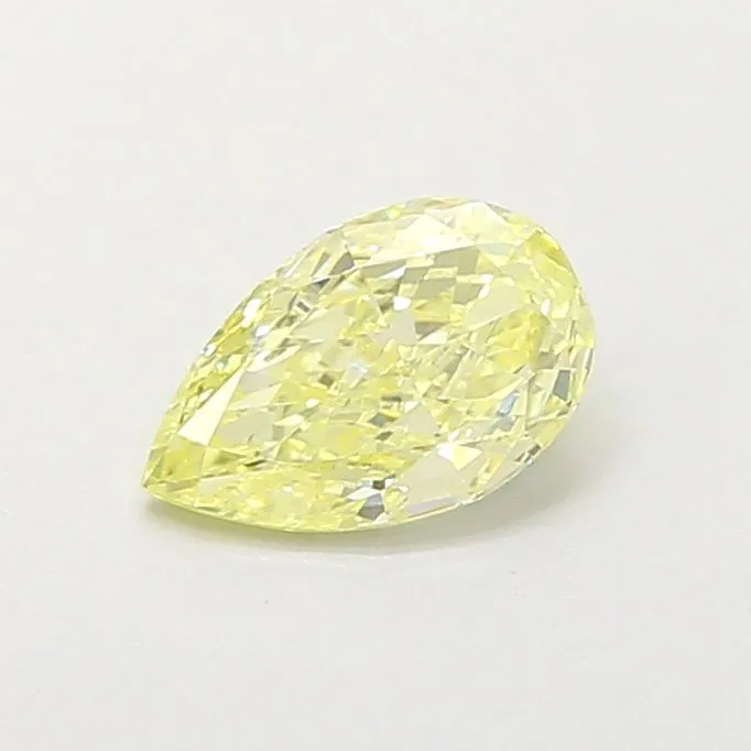 0.68ct PEAR Fancy Yellow VS1 Coloured Lab diamond