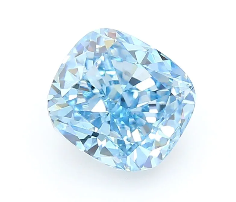 1.02ct CUSHION Fancy Vivid Blue VVS2 Coloured Lab diamond