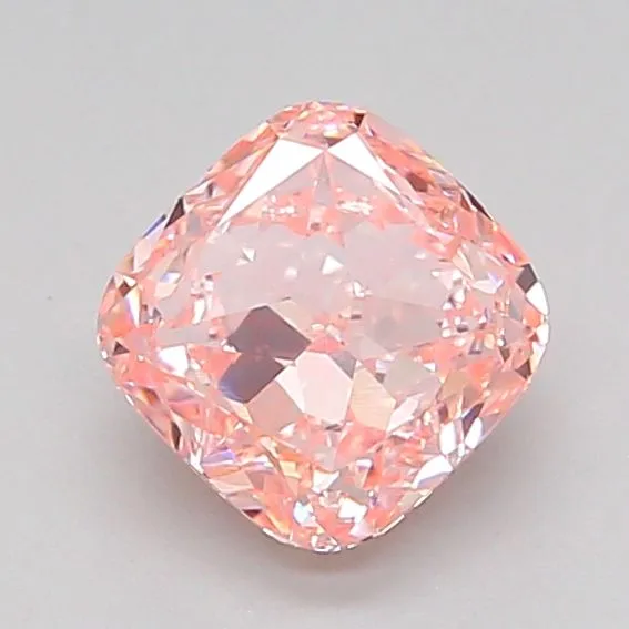 1.08ct CUSHION Fancy Intense Pink VS1 Coloured Lab diamond