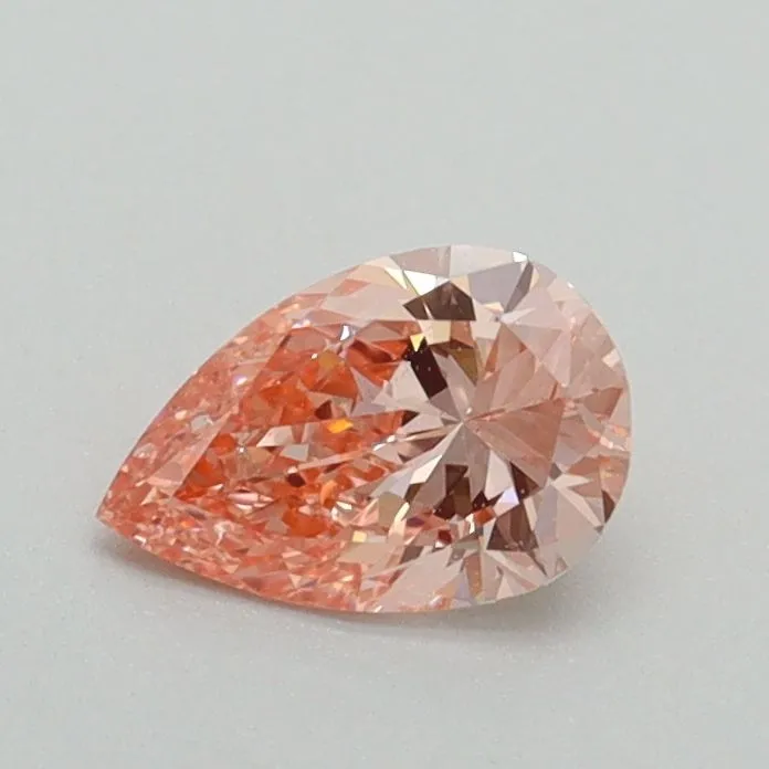 0.50ct PEAR Fancy Intense Pink SI1 Coloured Lab diamond