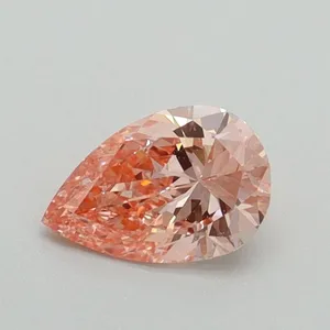 0.5ct PEAR Fancy Intense Pink SI1 Coloured Lab diamond