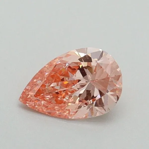 0.5ct PEAR Fancy Intense Pink SI1 Coloured Lab diamond
