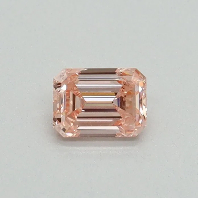 0.31ct EMERALD Fancy Intense Pink SI1 Coloured Lab diamond