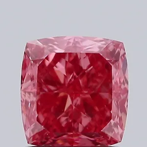 1.12ct CUSHION Fancy Vivid Pink VS1 Coloured Lab diamond