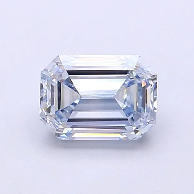 1.00ct EMERALD Fancy Blue VVS2 Coloured Lab diamond
