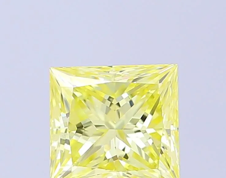 1.03ct PRINCESS Fancy Yellow VS1 Coloured Lab diamond