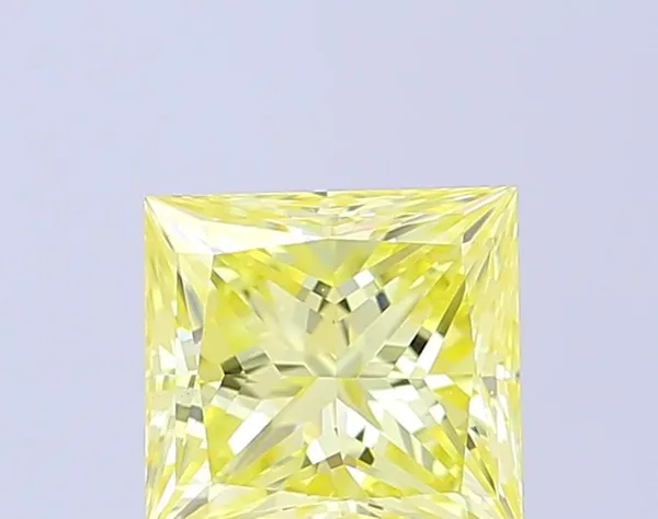1.03ct PRINCESS Fancy Yellow VS1 Coloured Lab diamond