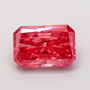 1.07ct RADIANT Fancy Vivid Pink VS1 Coloured Lab diamond
