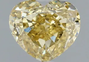 1.52ct HEART Fancy Yellow VS1 Coloured Lab diamond