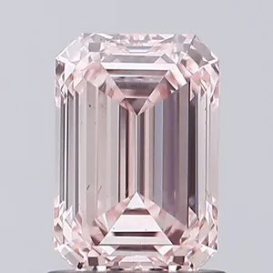 1.46ct EMERALD Fancy Pink VVS2 Coloured Lab diamond