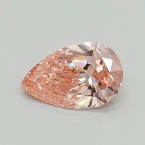 0.41ct PEAR Fancy Vivid Pink VS1 Coloured Lab diamond