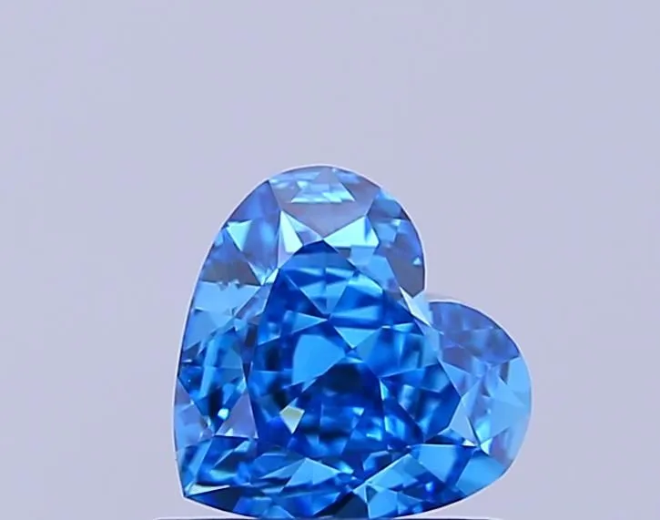1.01ct HEART Fancy Vivid Blue VS1 Coloured Lab diamond