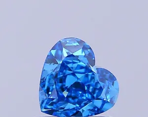 1.01ct HEART Fancy Vivid Blue VS1 Coloured Lab diamond