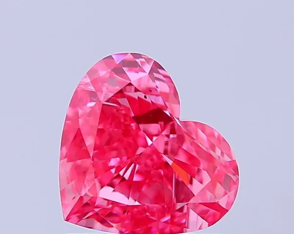 1.07ct HEART Fancy Vivid Pink VS2 Coloured Lab diamond