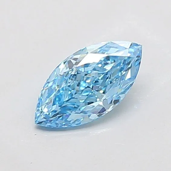 1.03ct MARQUISE Fancy Vivid Blue VVS2 Coloured Lab diamond