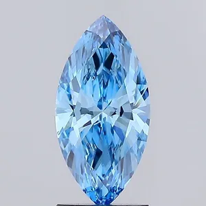 1.45ct MARQUISE Fancy Vivid Blue VS1 Coloured Lab diamond