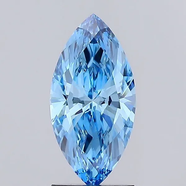 1.45ct MARQUISE Fancy Vivid Blue VS1 Coloured Lab diamond
