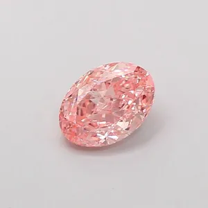 1.02ct OVAL Fancy Vivid Pink VS2 Coloured Lab diamond