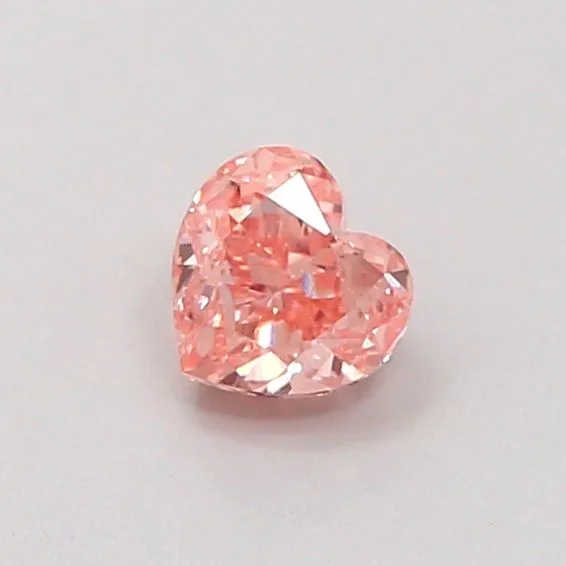 0.39ct HEART Fancy Intense Pink VVS2 Coloured Lab diamond