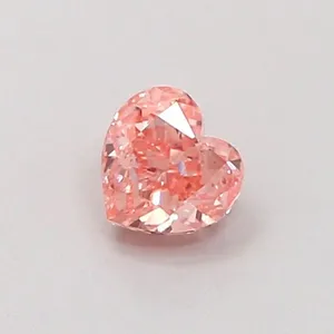0.39ct HEART Fancy Intense Pink VVS2 Coloured Lab diamond