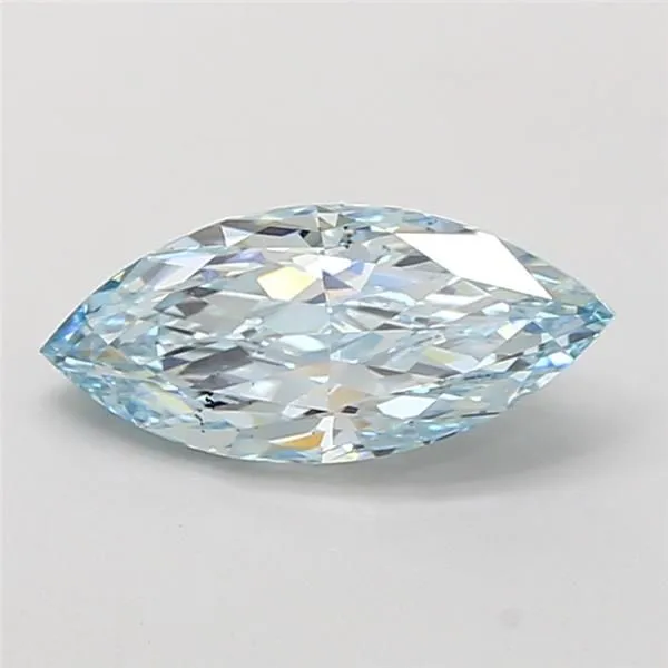 2ct MARQUISE Fancy Vivid Blue VS2 Coloured Lab diamond