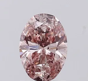 1.03ct OVAL Fancy Intense Brownish Pink I2 Coloured Lab diamond
