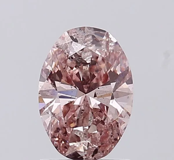 1.03ct OVAL Fancy Intense Brownish Pink I2 Coloured Lab diamond
