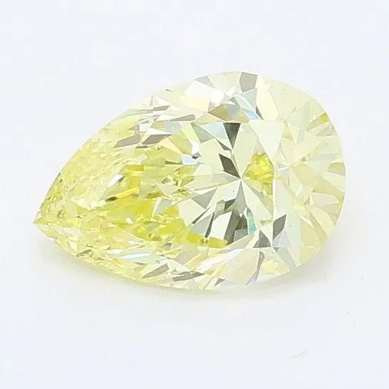 0.71ct PEAR Fancy Yellow VS1 Coloured Lab diamond