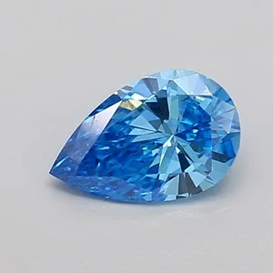 0.5ct PEAR Fancy Vivid Blue VS1 Coloured Lab diamond