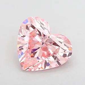 1.04ct HEART Fancy Intense Pink VVS2 Coloured Lab diamond