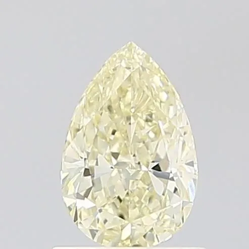 0.77ct PEAR Fancy Light Yellow VVS2 Coloured Lab diamond