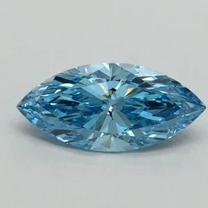 0.5ct MARQUISE Fancy Vivid Blue VS2 Coloured Lab diamond