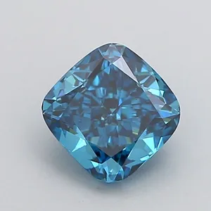 1.01ct CUSHION Fancy Vivid Blue VS1 Coloured Lab diamond