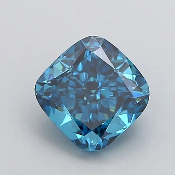1.01ct CUSHION Fancy Vivid Blue VS1 Coloured Lab diamond