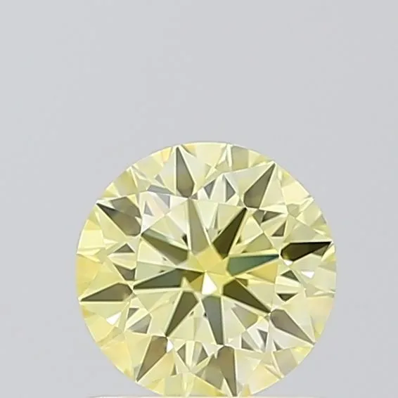 0.70ct ROUND Fancy Yellow VVS2 Coloured Lab diamond
