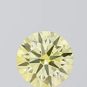 0.7ct ROUND Fancy Yellow VVS2 Coloured Lab diamond
