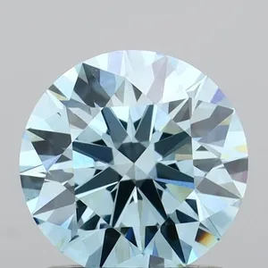 1.05ct ROUND Fancy Vivid Blue VVS2 Coloured Lab diamond